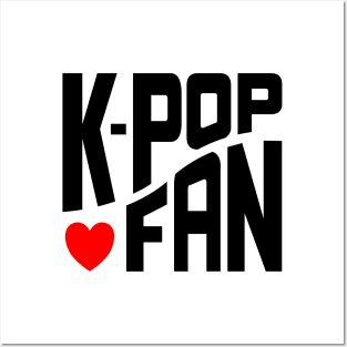 K-Pop Fan on curve with heart on white, for KPop fans everywhere Posters and Art